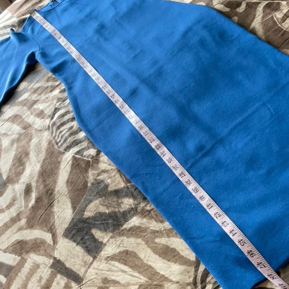 Ted Baker London Lounia Fluted Sleeve Body-Con Sweater Dress Color: Mid Blue - Picture 15 of 16